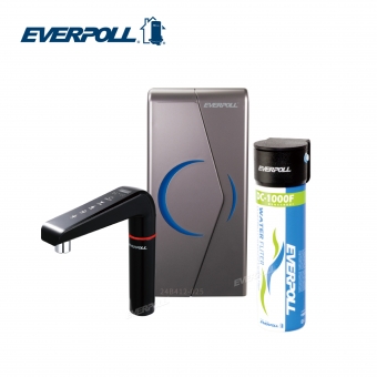 EVERPOLL櫥下/廚下型雙溫UV觸控飲水機+單道雙效複合式淨水器EVB298-E+DC-1000(EVB298E+DC1000)★全新升級★觸控設計