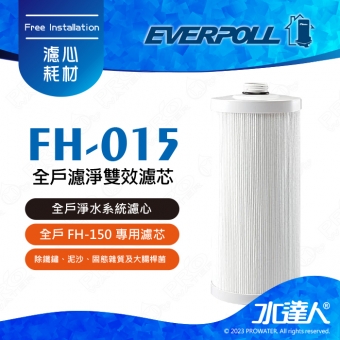 EVERPOLL傳家寶全戶濾淨 (FH-150)專用濾芯FH-015★濾淨水量：150噸