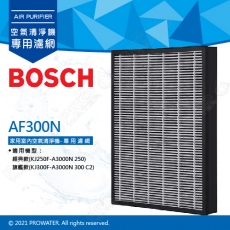 【BOSCH 博世】家用空氣清淨機 專用濾網 AF300N ★適用機型:經典款、旗艦款★有效淨化PM2.5、TVOC、甲醛、甲苯、細菌等污染物